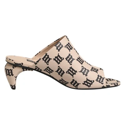 MISBHV Shoes Beige Black Monogram Patterned Mules Sandals EU37 / US6.5 420usd - Image 1 of 4