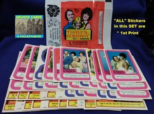 1978 THREE's COMPANY TV SHOW TRADING CARD STICKER SET (44) * 1st print - Picture 1 of 4