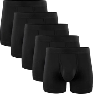 Men'S Underwear Boxer Briefs Cotton Regular Long Mens Boxer Briefs Underwear Men - Picture 1 of 6