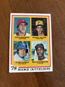 Bergman Dilone Hurdle Norwood 1978 Topps Rookie Outfielders #705 RC - Picture 1 of 2