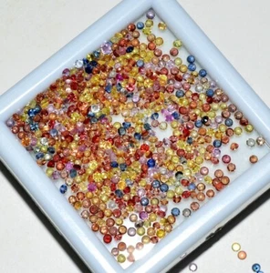 Natural Multi Sapphire Round Diamond Cut Loose Calibrated Gemstone for Jewelry - Picture 1 of 10