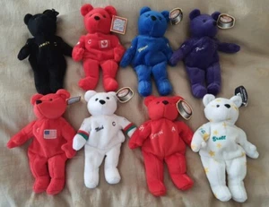 1999 Peluche ours beanie en peluche Salvino's Bammers LNH (Lot de 8 diff) voir description - Photo 1 sur 13