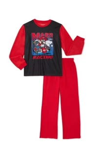 NWT NINTENDO MARIO KART Boys 2 PIECE Flannel Pajama Set SIZE 4/5 - Picture 1 of 5
