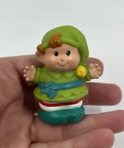 New Fisher Price Little People SANTA CLAUS BOY ELF Green Christmas Holiday 1997 - Picture 1 of 8