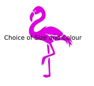 Pegatinas de pared de vinilo rosa FLAMINGO elección de tamaño y color autoadhesivas - Imagen 1 de 1
