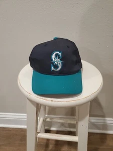 Vintage 1990's Seattle Mariners Hat Cap Snapback Logo Athletic Home Blue MLB - Picture 1 of 6