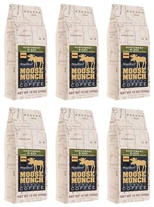 6 Pack - Moose Munch Northwest Blend Flavored Ground Coffee - 12 Ounce - Picture 1 of 2