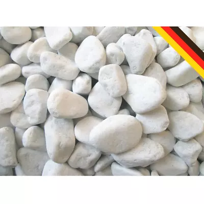 Dekosteine | Weiß | 40-60mm | Marmorkies | Natursteine zur Dekoration | Zierkies - Bild 1 von 4