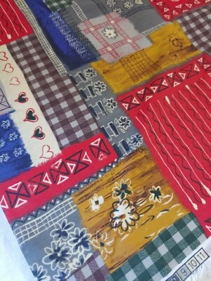 Vintage Cheater Quilt Fabric 70s Retro JBJ Fabrics 38" × 60" (#369) - Image 1 of 4