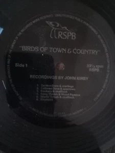 JOHN KIRBY BIRDS OF TOWN AND COUNTRY 1978 UK RSPB 7" FLEXI DISC 33 RPM - Picture 1 of 1