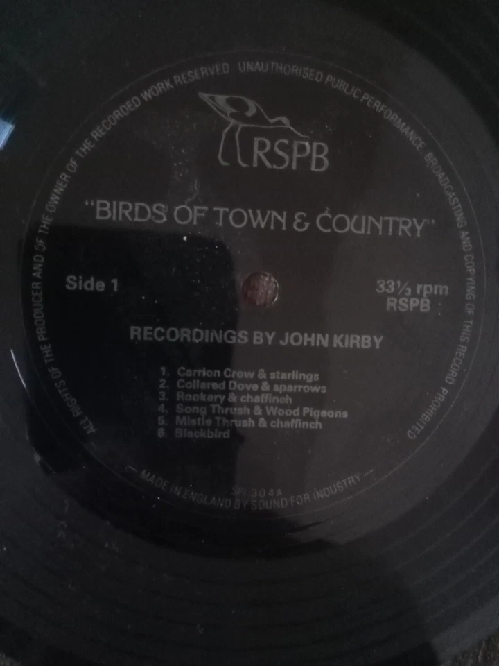 JOHN KIRBY BIRDS OF TOWN AND COUNTRY 1978 UK RSPB 7"  FLEXI DISC 33 RPM - Image 1 of 1