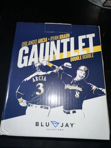 2018 MILWAUKEE BREWERS ORLANDO ARCIA & RYAN BRAUN GAUNTLET DOUBLE BOBBLEHEAD Cover