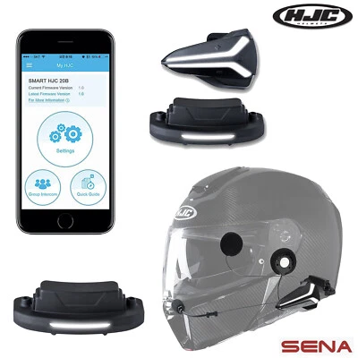 HJC Smart 20B Intercom Motorcycle Motorbike Bluetooth Device Matt Black - Image 1 of 4