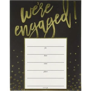 We're Engaged Invitations Party Supplies with Seals and Stiickers 20 Per Package - Picture 1 of 1