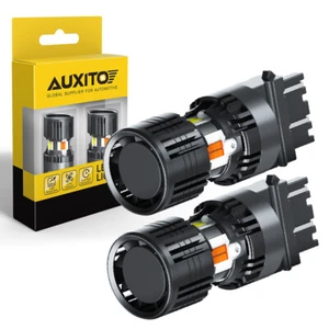 2x AUXITO Ámbar Blanco 3157 LED DRL Señal de giro Luz de estacionamiento Intermitente Bombilla de esquina - Imagen 1 de 31