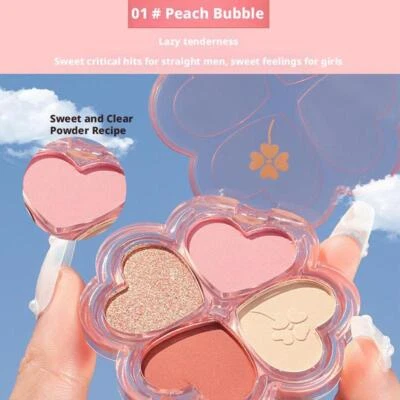 Four Colour Eye Shadow Palette Eye Shadow Palette Long Lasting Eye Shadow P P1U5 - Image 1 of 4