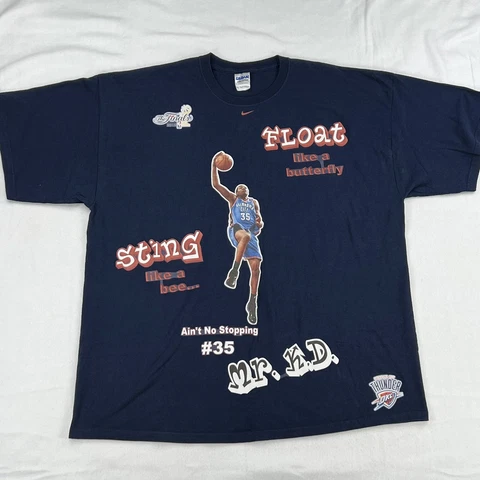 Kevin Durant Shirt Mens 2XL XXL 2012 NBA Finals Navy Blue All-Over OKC Thunder Cover