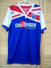 CHALLENGER SPORTS~British Soccer Team Jersey~YL~youth large~L~Futbol~blue red~