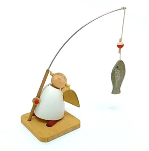 Günter Reichel ángel de la guarda pescador con pez (talla 1) -rareza -NUEVO & EMBALAJE ORIGINAL - Imagen 1 de 1