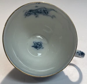 Antique 1907 Flow Blue Royal Staffordshire Coffee Cup Iris Pattern England Nice! - Picture 1 of 7