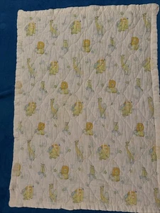 Vintage Baby Blanket Zoo Animals ABCs Soft Dacron Polyester Fiberfill 36x46 1296 - Picture 1 of 11