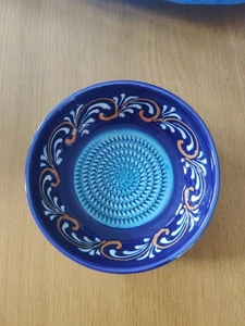 Ceramic Garlic Grater Plate (Navy And Light Blue) - Picture 1 of 6