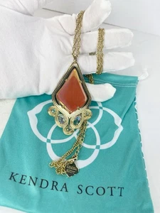 Kendra Scott Tangerine Iridescent TERESA Necklace - Picture 1 of 12