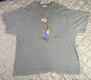 VINTAGE Disney Goofy Shirt Mens 2XL Gray Graphic Big Logo Cartoon Theme Park - Bild 1 von 10