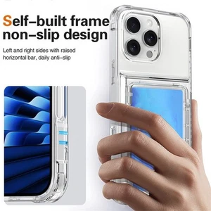 For iPhone 16 Pro Max Compact Case with Convenient Card Storage Pocket - Picture 1 of 14