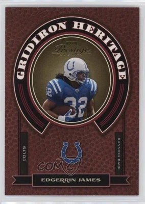 2004 Playoff Prestige Gridiron Heritage Edgerrin James #GH-9 HOF - Image 1 of 2