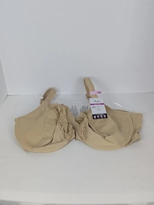 Playtex Secrets Front Closure Underwire 4423 Side Support Non Foam Beige  48D - Image 1 of 4
