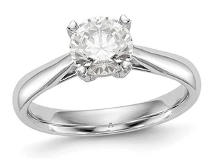 3/4 Carat (ctw G-H-I, SI1-SI2) Lab Grown Solitaire Diamond Ring 14K Gold - Picture 1 of 5