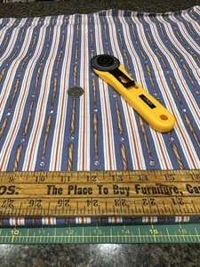 DAISY KINGDOM LB CONVERSATIONAL BASEBALL COTTON FABRIC - Picture 1 of 3