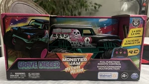 Monster Jam Nitro Neon 1:24 Grave Digger RC Remote Control Walmart Exclusive - Picture 1 of 5