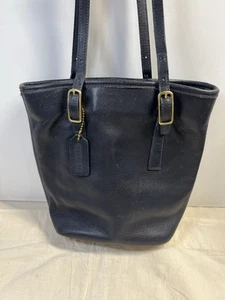 Vintage Coach Black Leather Legacy Tote Bag Purse 9803 - Excellent Condition - Picture 1 of 13
