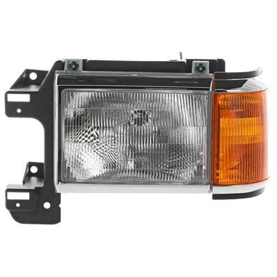 Driver Side Headlight For Ford F-150 1987-1991 Halogen with Bulb(s) Chrome Trim - Image 1 of 4