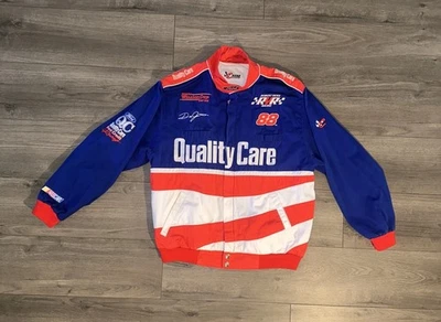 Vtg Chase Authentics NASCAR Dale Jarrett Patriotic Ford Racing Jacket Men Medium - Image 1 of 4