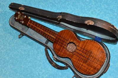 Kumalae Soprano Ukulele Hawaiian Koa Wood Original Hard Case 1920 to 1925 - Image 1 of 4