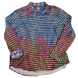 Robert Graham Shirt Men 4XL Rotan Electric Embroidered Button Up Flip Cuff Adult - Picture 1 of 11