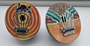 7 Key Karimba Kalimba Thumb Piano Painted Coconut X 2 percussion & music instru - Picture 1 of 3