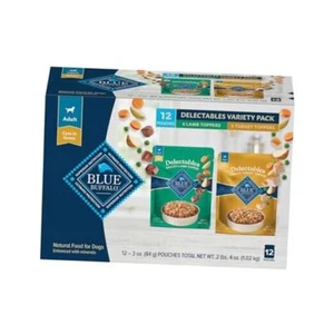 Delectables Natural Wet Dog Food Topper 3 Ounce (Pack of 12) Lamb & Turkey - Picture 1 of 7
