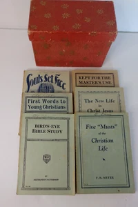 Boxed set of 6 Christian educational books 1905-1929 Vintage - Picture 1 of 24