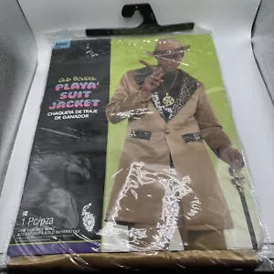 Nuevo con etiquetas Traje de Playa de la Vieja Escuela Chaqueta Disfraz Proxeneta Gangsta Rapero Adulto Adolescente Talla Única - Imagen 1 de 2
