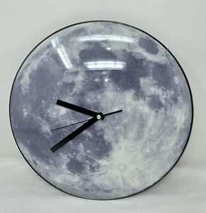 KIKKERLAND CLAIRE DE LUNE MOONLIGHT GLOWING MOON WALL CLOCK 13 1/2" WORKS - Picture 1 of 7