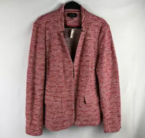 NEW Talbots Jacket Women's 16 Multicolor Soft Tweed Blazer Long Sleeve Knit Red - Picture 1 of 5