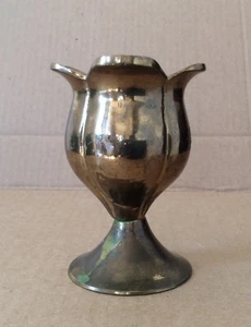 Candelabro de flores de latón macizo vintage pesado Hamlton (?) "4 1/8"" T" - Imagen 1 de 7