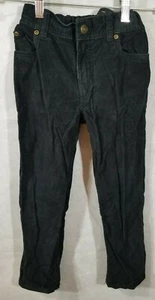 Carters Boys Black Corduroy Adjustable Waist 5 Pocket Pants Size 6 Straight Leg - Picture 1 of 10