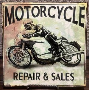 Motorcycle Repair & Sales ~ Motorcycle / Riding Rustic Wall Art - Picture 1 of 13