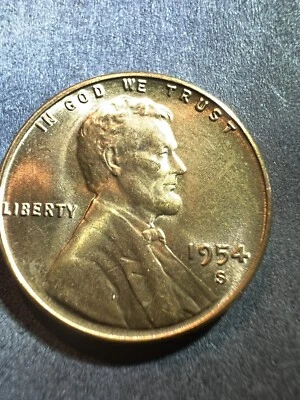 1954 s wheat penny Bu DDO - Image 1 of 4