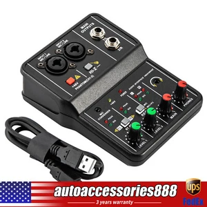 Professional 2 Channel USB Studio Audio Mixer Board BT Sound Mixing Console - Picture 1 of 11